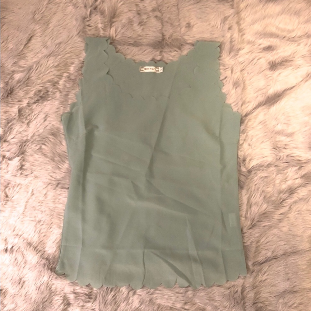 Scalloped Tank Top